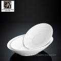 Hotel ocean line moda elegancia porcelana blanca ovala sopa plato PT-T0592